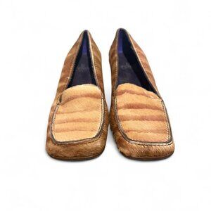 Vintage Fendi Ponyhair Square Toe Block Heels